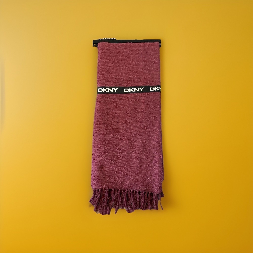 DKNY ALICE THROW‎ BLANKET 50" x 60" WINE COLOR